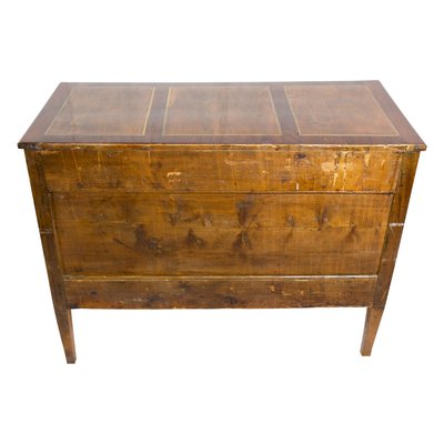 18th Century Louis XVI Marquetry Walnut Commode Chest of Drawers-WFJ-743255