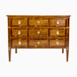 18th Century Louis XVI Marquetry Walnut Commode Chest of Drawers-WFJ-743255