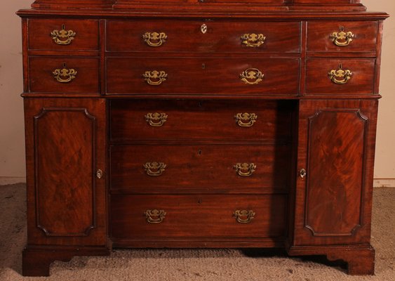 18th Century Mahogany Showcase Cabinet-HPU-1720534