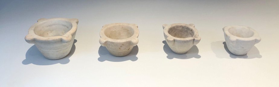 18th-Century Marble Mortars, Set of 4-BA-1365447