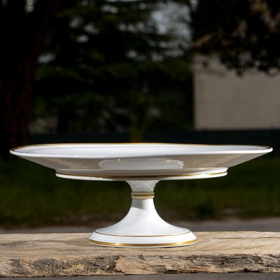 18th Century Meissen White Porcelain Cake Stand with Gold Fillet, Germany-RAQ-2033382