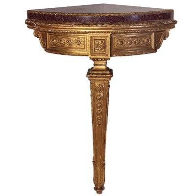 18th Century North Italian Encoignures with Porphyry Marble Top, Set of 2-MBH-1032296