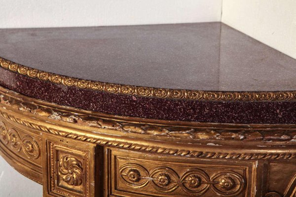 18th Century North Italian Encoignures with Porphyry Marble Top, Set of 2-MBH-1034017