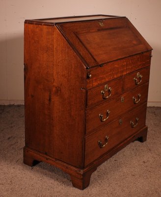 18th Century Oak Secretary, England-HPU-1338396