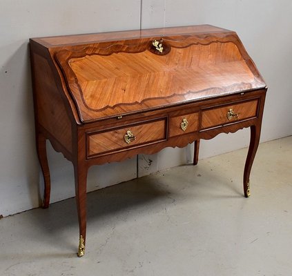 18th Century Regency Louis XV Mahogany and Rosewood Sloping Desk-RVK-694307