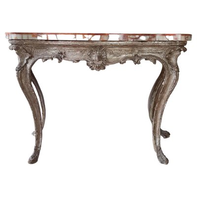 18th Century Rococo Console Table with Onyx Marble Top-TDA-1376474