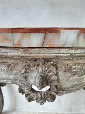 18th Century Rococo Console Table with Onyx Marble Top-TDA-1376474