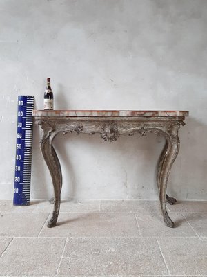 18th Century Rococo Console Table with Onyx Marble Top-TDA-1376474