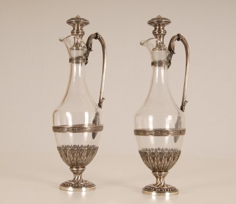 18th Century Sterling Silver Decanters, Set of 2-GOE-1035021