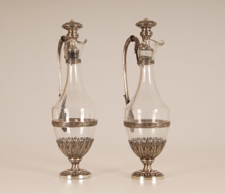 18th Century Sterling Silver Decanters, Set of 2-GOE-1035021