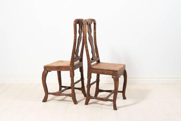 18th Century Swedish Baroque Chairs, Set of 2-MJF-931304