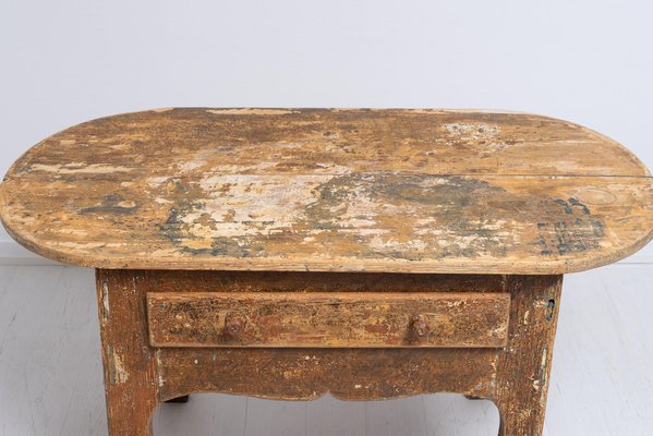 18th Century Swedish Folk Art Low Table-MJF-1241789