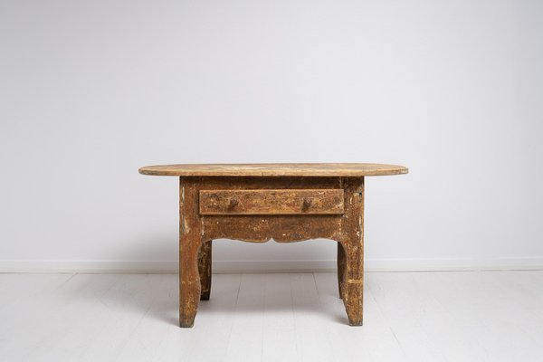 18th Century Swedish Folk Art Low Table-MJF-1241789