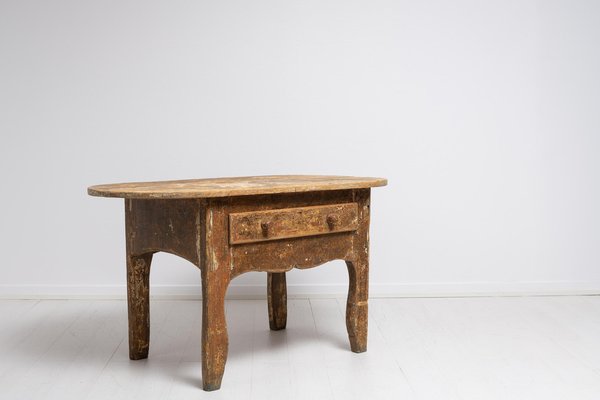 18th Century Swedish Folk Art Low Table-MJF-1241789