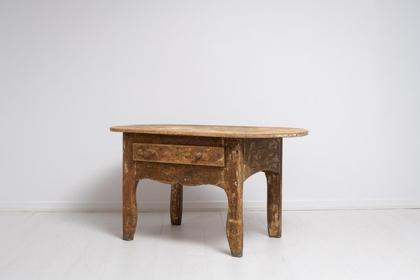 18th Century Swedish Folk Art Low Table-MJF-1241789