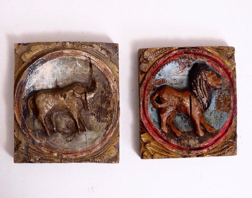 18th Century Swedish Painted Reliefs, Set of 2-SA-636394