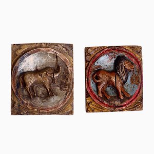 18th Century Swedish Painted Reliefs, Set of 2-SA-636394