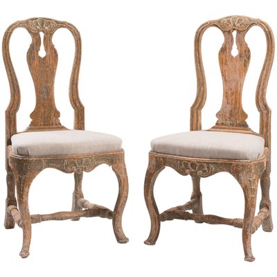 18th Century Swedish Rococo Chairs, Set of 2-MJF-931302