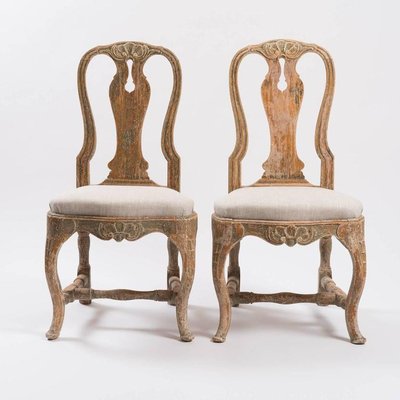 18th Century Swedish Rococo Chairs, Set of 2-MJF-931302