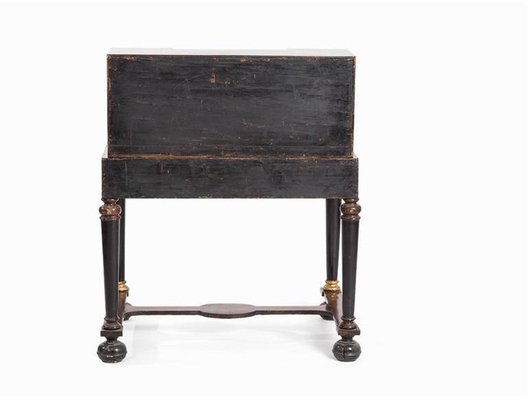 18th Century Tin Marquetry Writing Desk/ Cabinet-FGA-923546