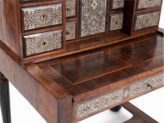 18th Century Tin Marquetry Writing Desk/ Cabinet-FGA-923546