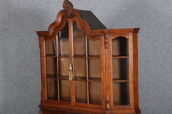 19 Century Baroque Dutch Showcase Oak, 1850s-DXD-1703583