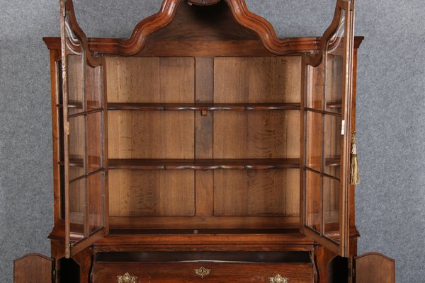 19 Century Baroque Dutch Showcase Oak, 1850s-DXD-1703583