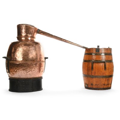 19 Century Copper Distillery Alembic Barrel-NQ-625104