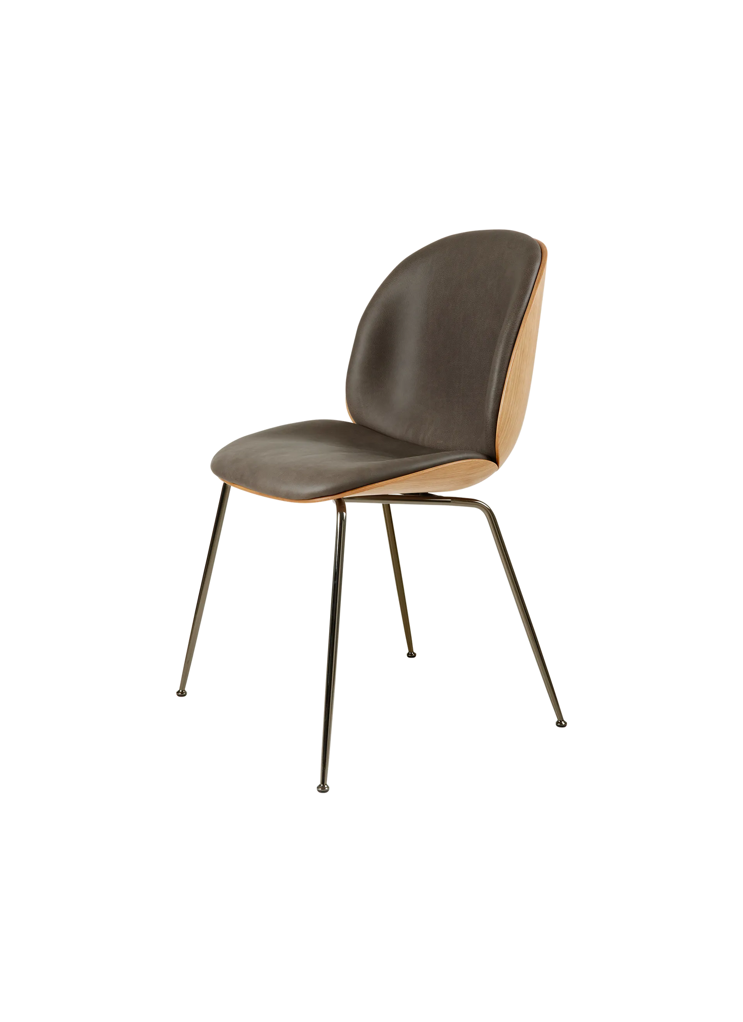 BEETLE DINING CHAIR - 3D Veneer - Front Upholstered by Gubi