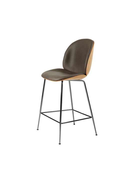 BEETLE COUNTER CHAIR - 3D Veneer - Front Upholstered by Gubi