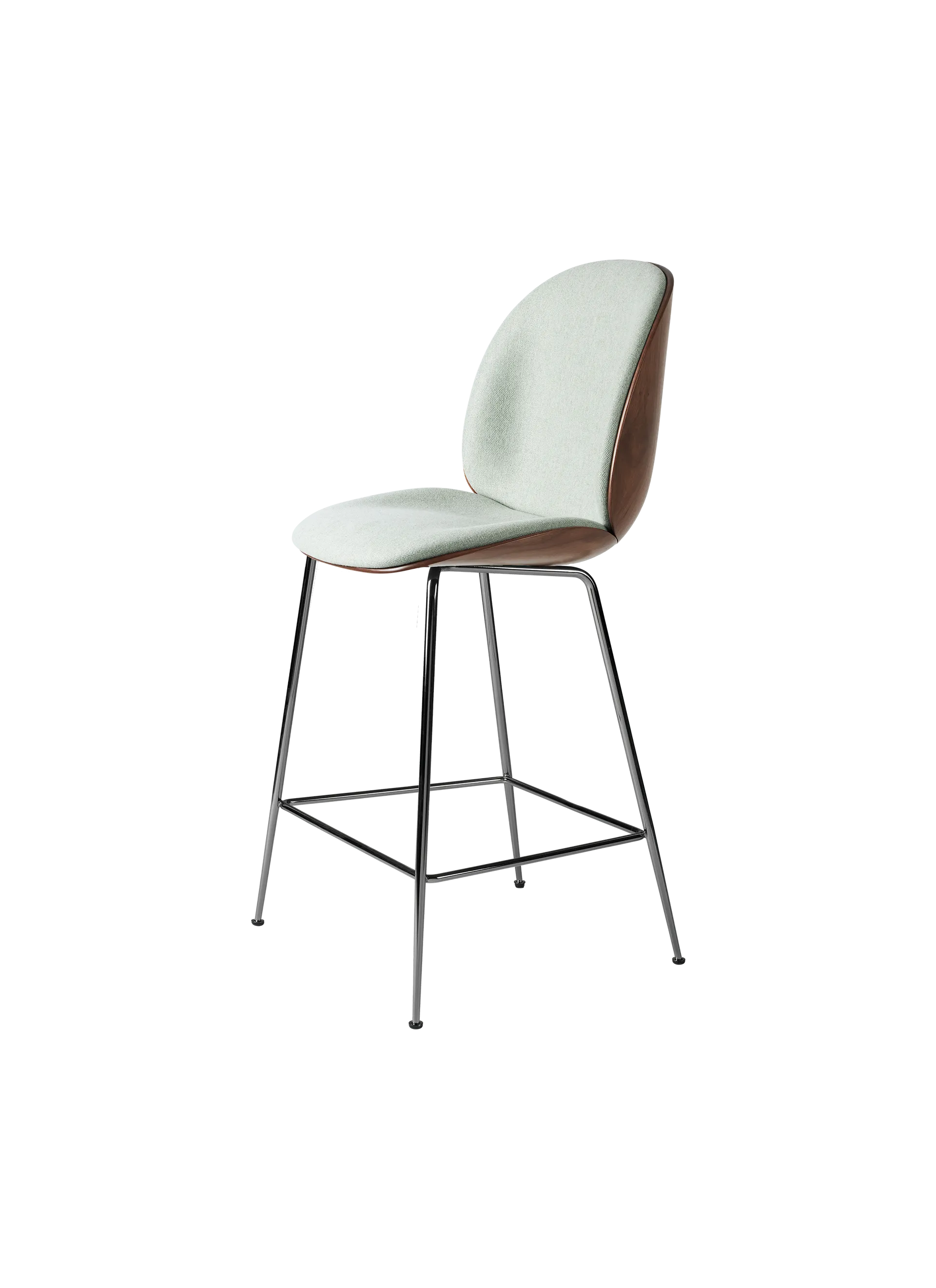 BEETLE COUNTER CHAIR - 3D Veneer - Front Upholstered by Gubi