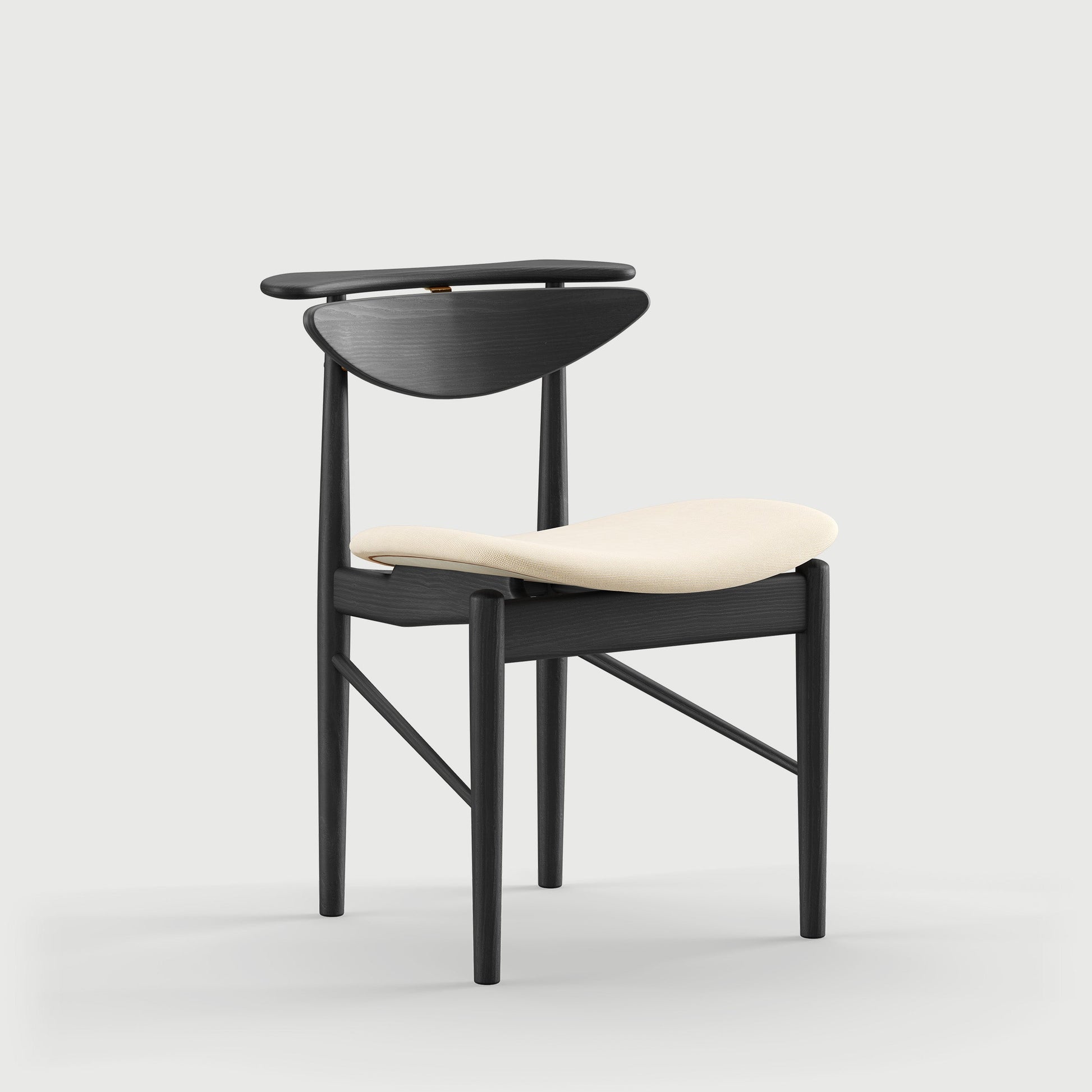 THE READING CHAIR by House of Finn Juhl #Oak Black Painted  / Hallingdal | 100