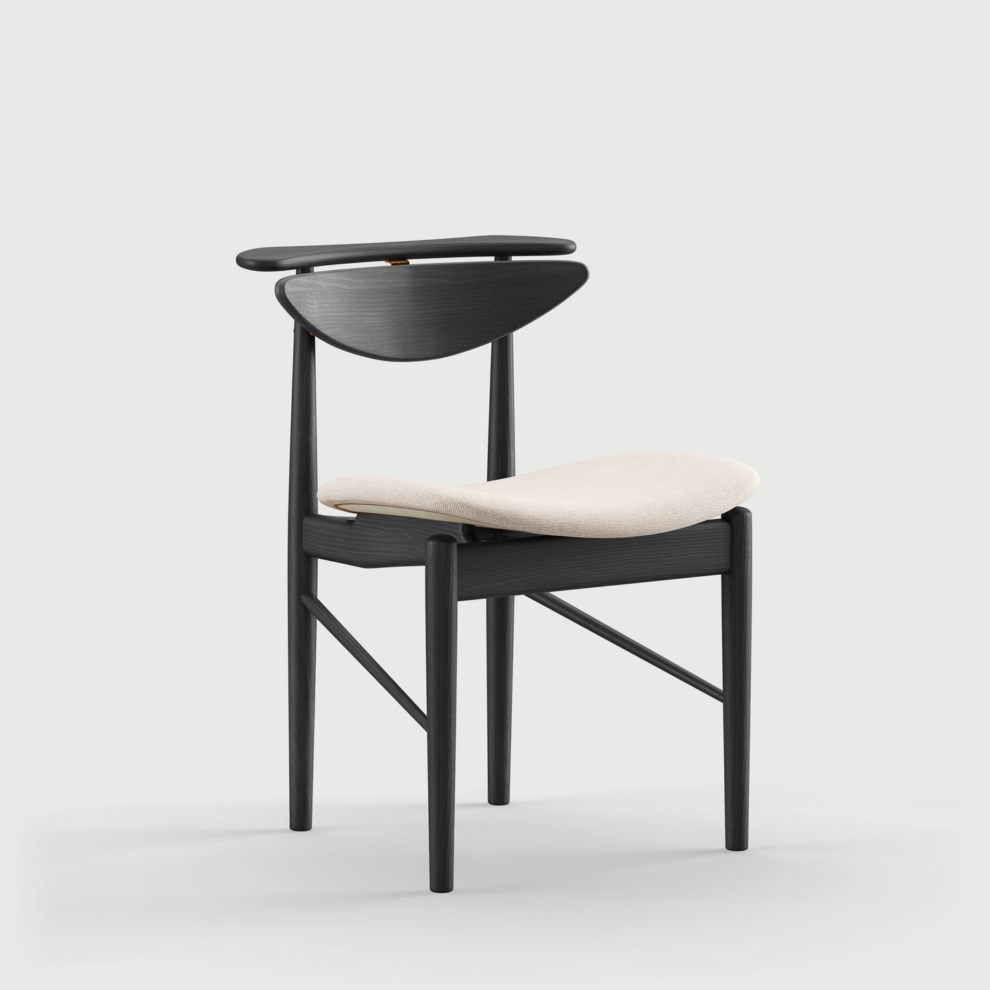 THE READING CHAIR by House of Finn Juhl #Oak Black Painted  / Hallingdal | 103