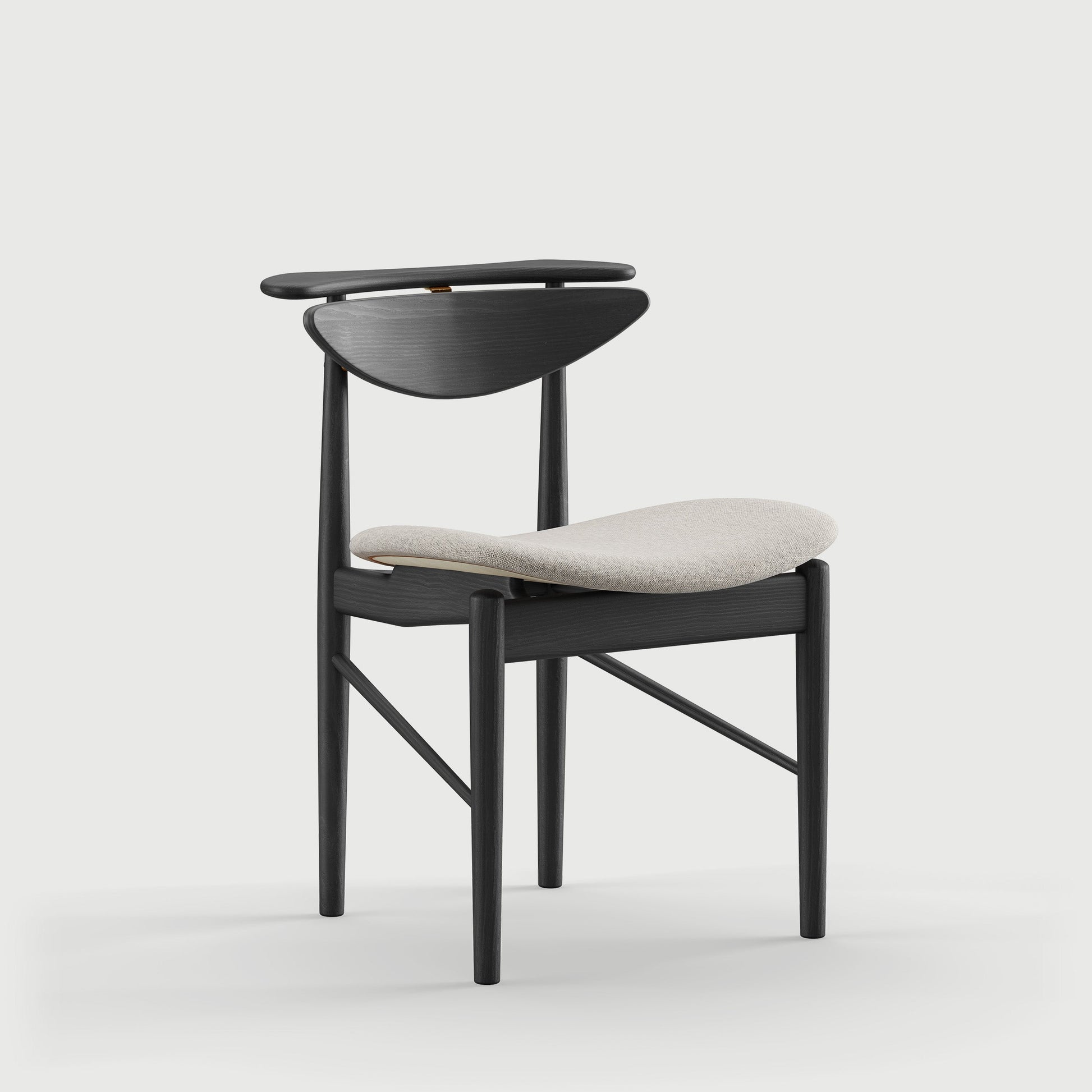 THE READING CHAIR by House of Finn Juhl #Oak Black Painted  / Hallingdal | 110