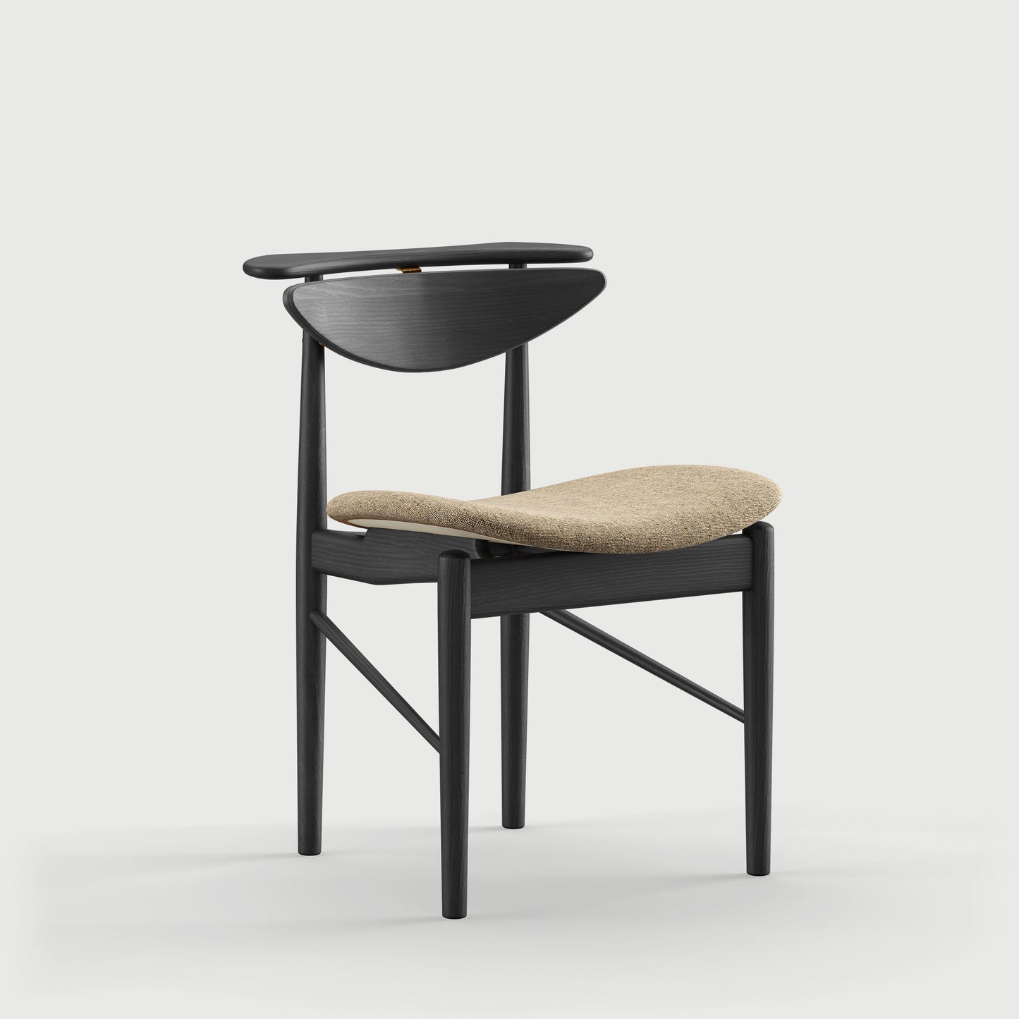 THE READING CHAIR by House of Finn Juhl #Oak Black Painted  / Hallingdal | 227