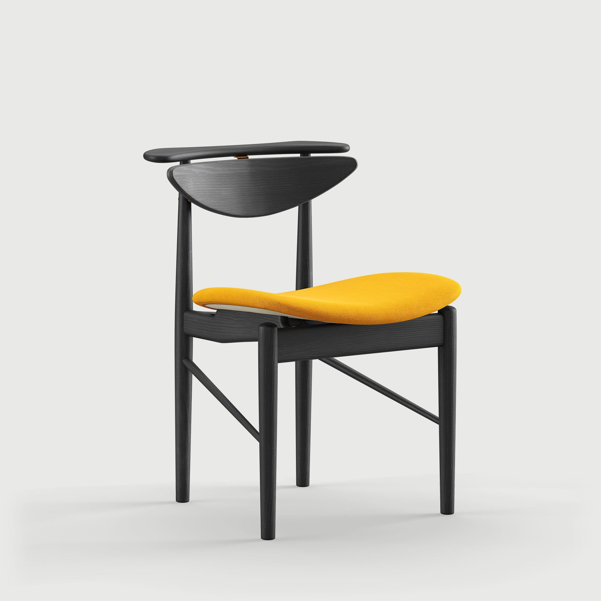 THE READING CHAIR by House of Finn Juhl #Oak Black Painted  / Hallingdal | 457