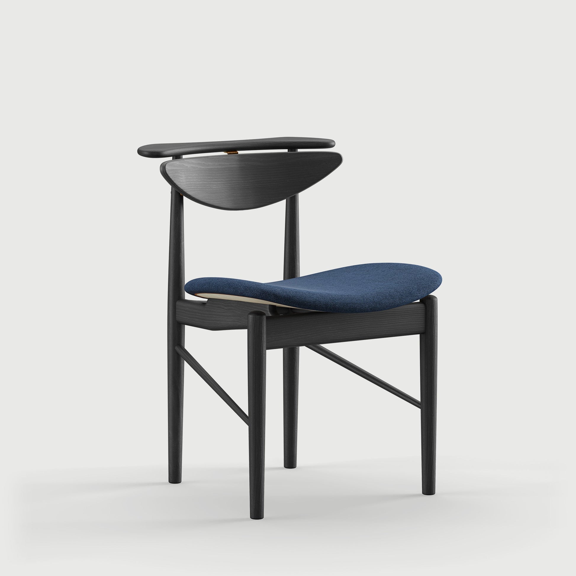 THE READING CHAIR by House of Finn Juhl #Oak Black Painted  / Hallingdal | 764