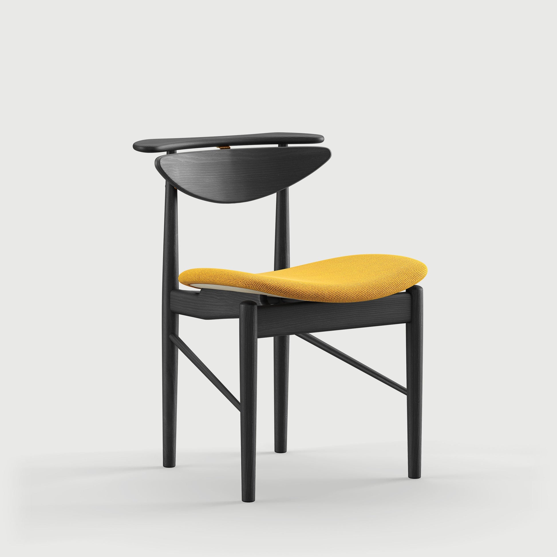 THE READING CHAIR by House of Finn Juhl #Oak Black Painted  / Watercolour | Butterscotch Yellow 