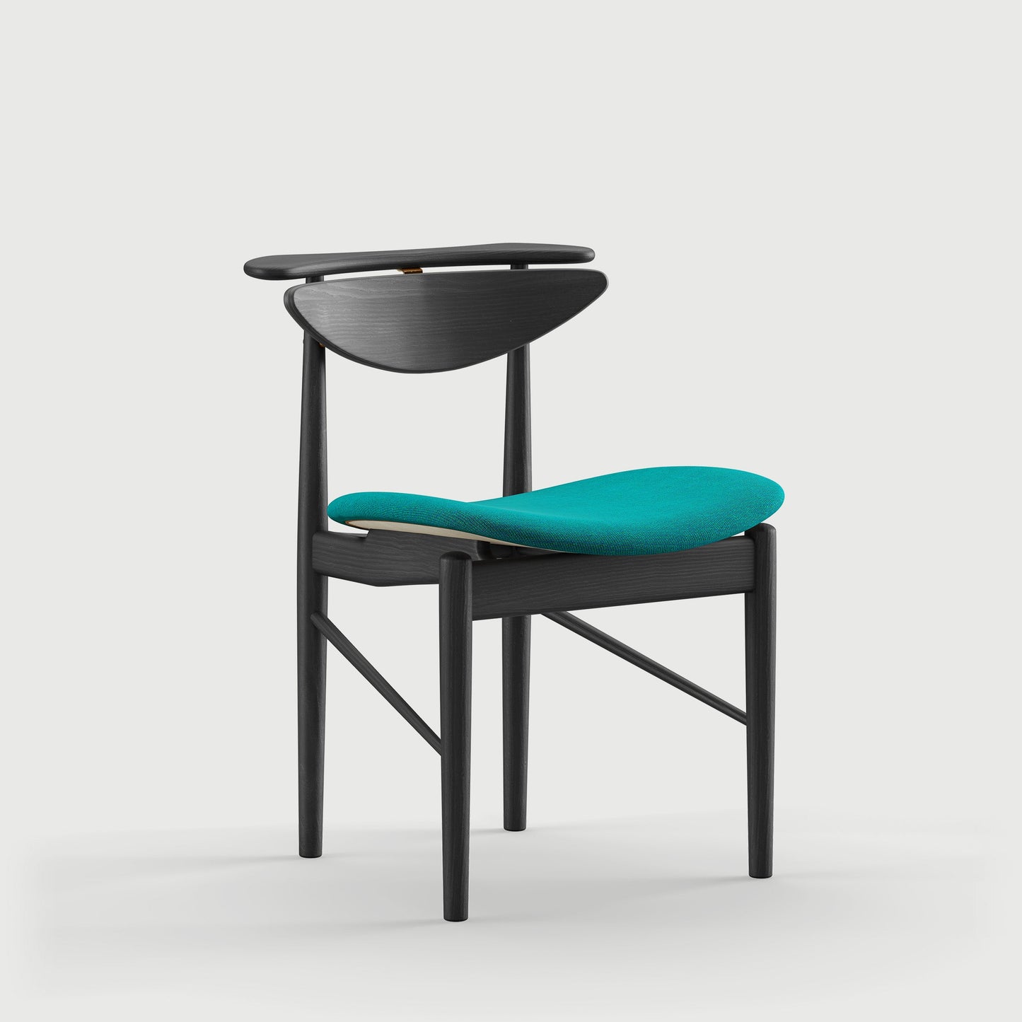 THE READING CHAIR by House of Finn Juhl #Oak Black Painted  / Watercolour | Peacock 