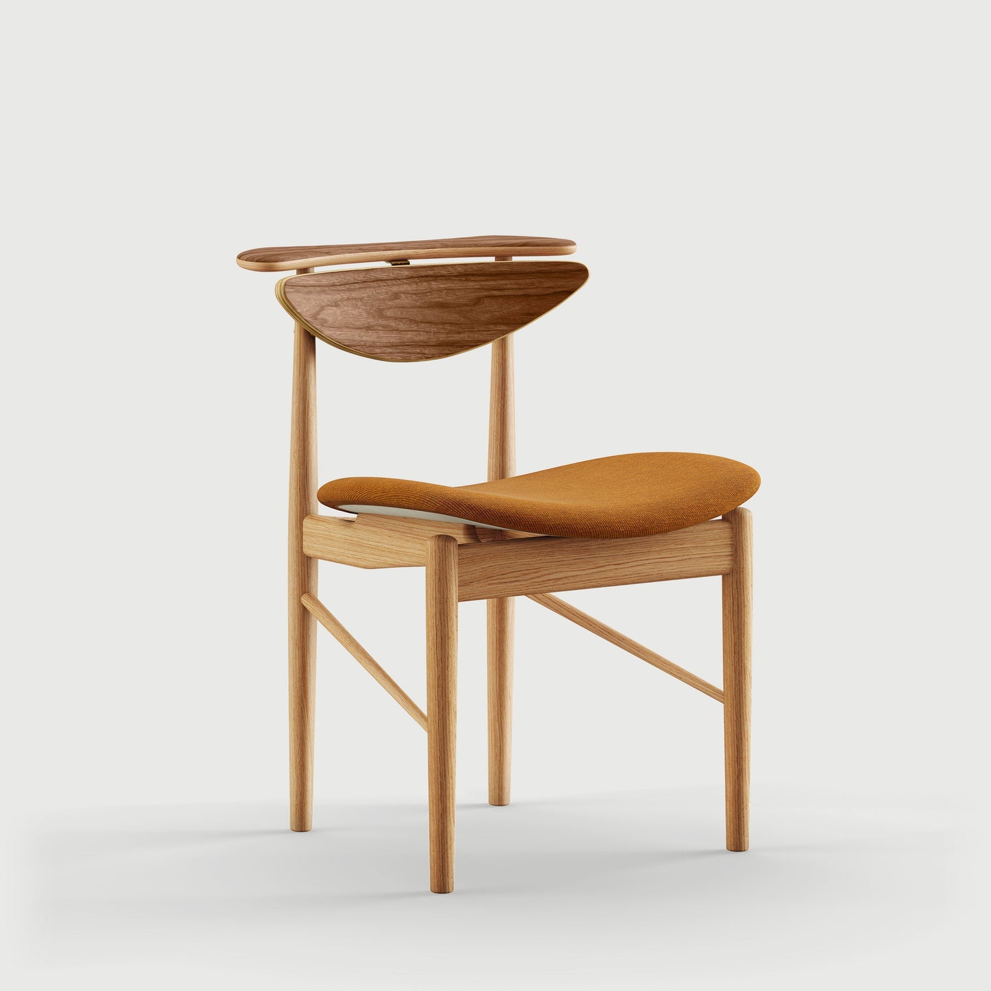 THE READING CHAIR by House of Finn Juhl #Oak Dark Oil / Walnut  / Watercolour | Golden Syrup 