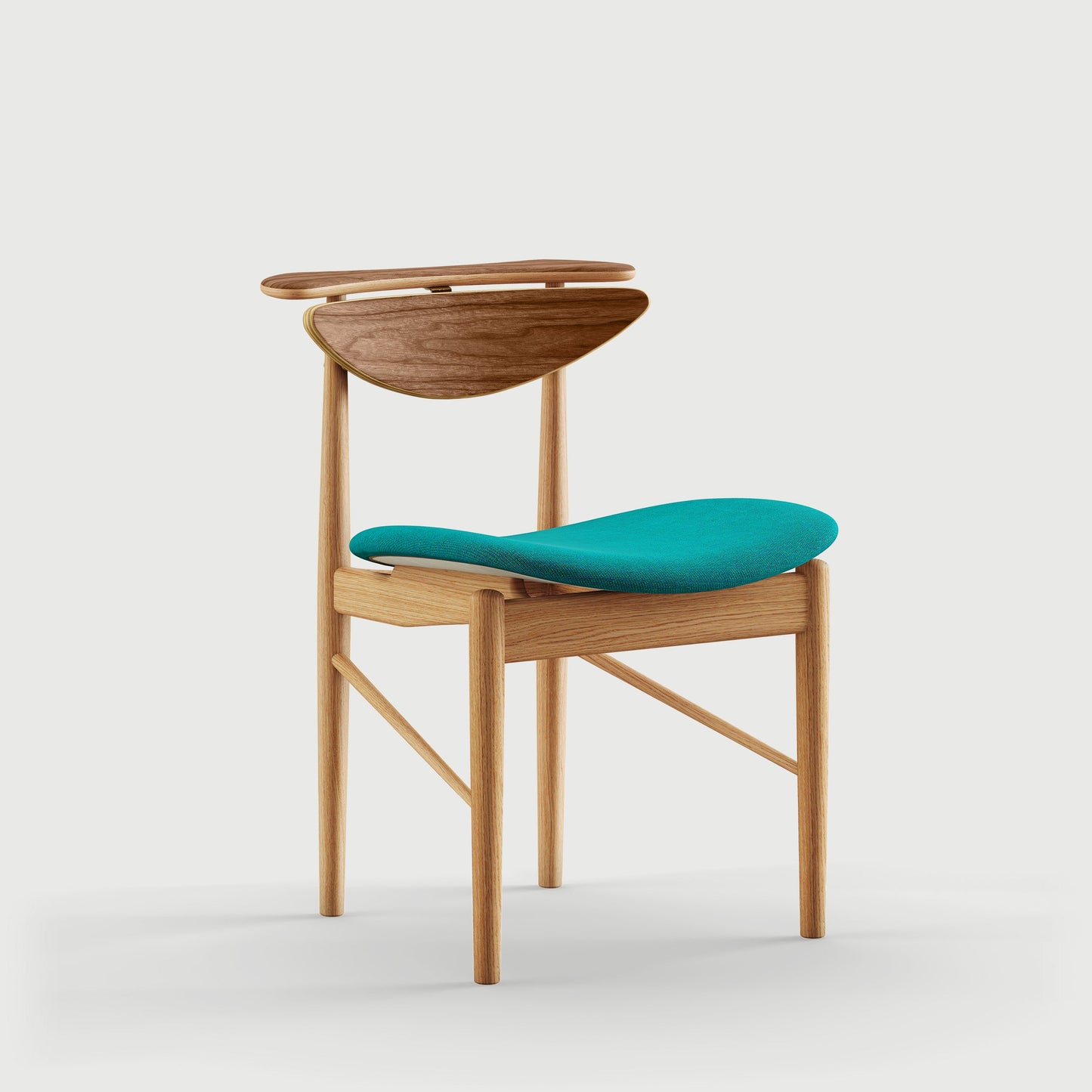 THE READING CHAIR by House of Finn Juhl #Oak Dark Oil / Walnut  / Watercolour | Peacock 