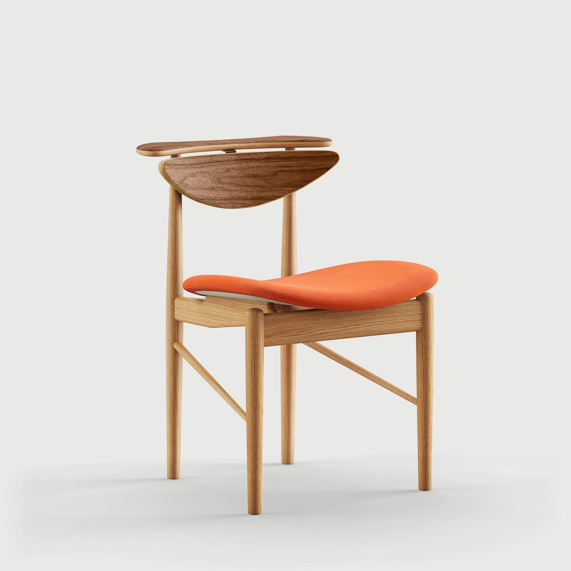 THE READING CHAIR by House of Finn Juhl #Oak Dark Oil / Walnut  / Watercolour | Pumpkin Spice 