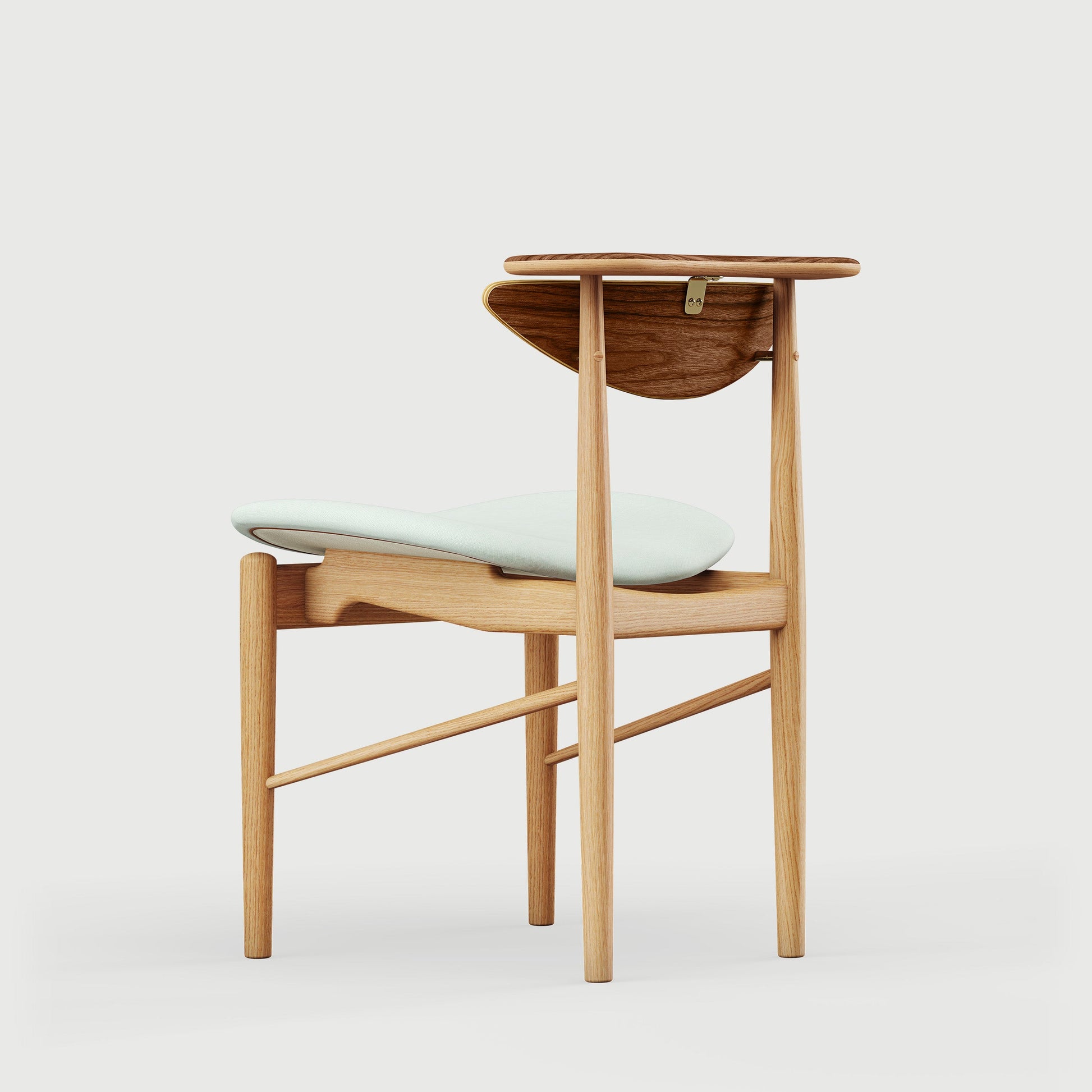 THE READING CHAIR by House of Finn Juhl #Oak Dark Oil / Walnut  / Watercolour | Silver Azure 