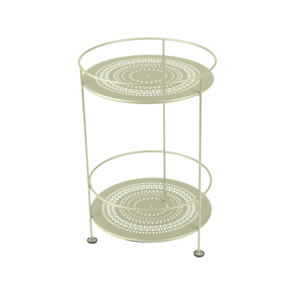 Guinguette Side Table With Perforated Double Top by Fermob #WILLOW GREEN