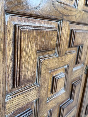 19th Catalan Spanish Baroque Carved Walnut Tuscan Two Drawers Credenza or Buffet, 1920-PSK-1426213