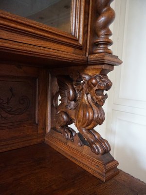 19th Century Antique Renaissance Black Forest Hunt Buffet Sideboard, 1860s-EA-1820209