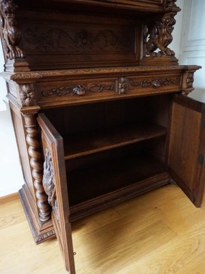 19th Century Antique Renaissance Black Forest Hunt Buffet Sideboard, 1860s-EA-1820209