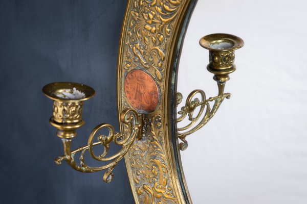 19th Century Antique Round Mirror-ZGQ-1117514