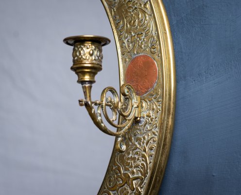 19th Century Antique Round Mirror-ZGQ-1117514