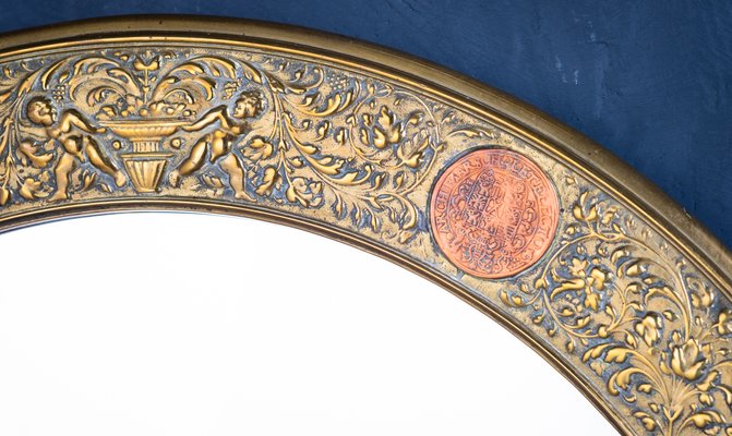 19th Century Antique Round Mirror-ZGQ-1117514